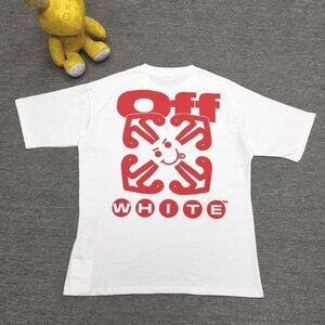 Off White Fun Pattern Printed Short Sleeve T-shirt Size M